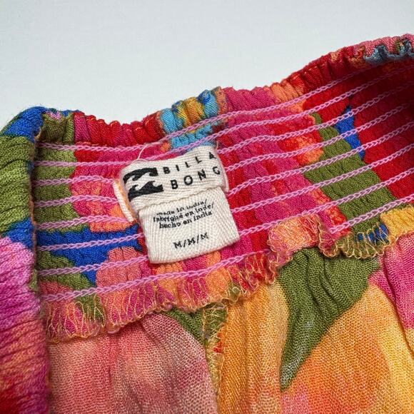 Billbong | Pink Floral Split Spirit Wide Let Trousers - Picture 6 of 9